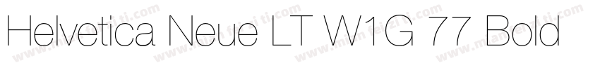 Helvetica Neue LT W1G 77 Bold conde字体转换